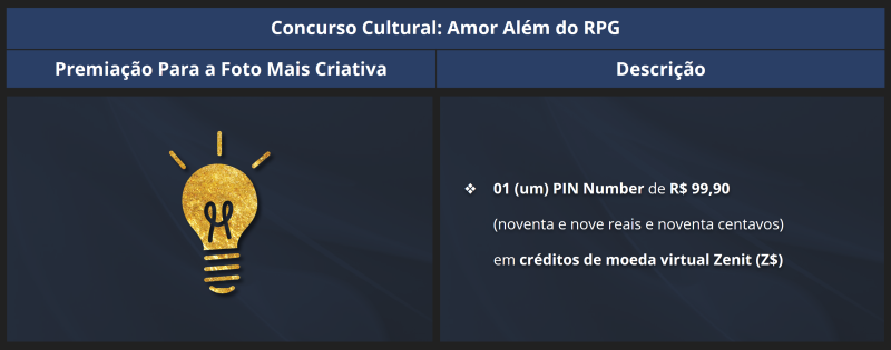 Clique na imagem para ampliar

Nome:	Tabela_Premiacao_Foto_Criativa_Concurso_Dia_Namorados.png
Visualizações:	1
Tamanho:	99,4 KB
ID:	32276